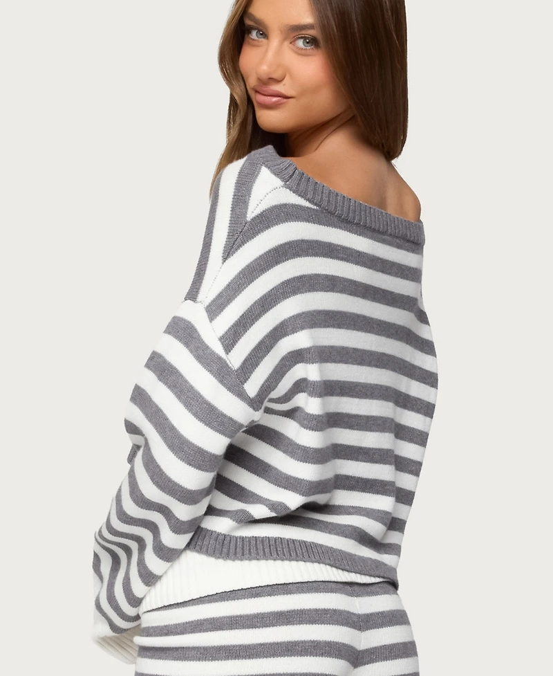 Edikted Women's Saphi Striped Oversized Knit Sweater