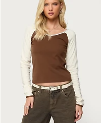 Edikted Women's Ronie Contrast Raglan Top