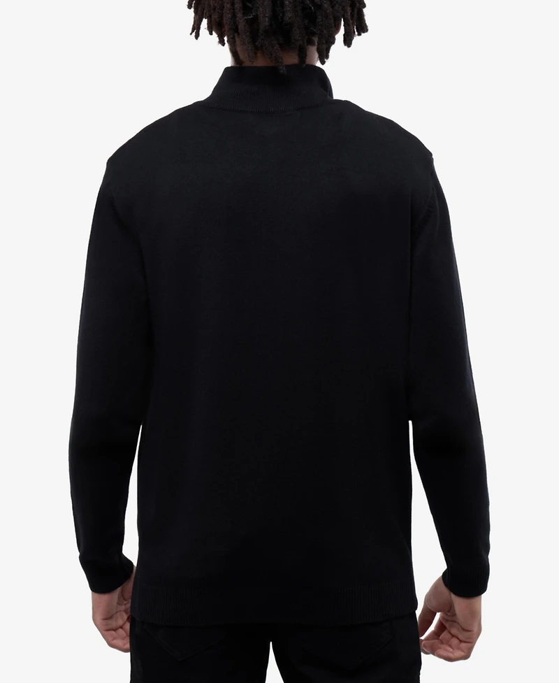 Xray Men's Quarter Zip Mock Neck Sweater