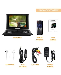 Trexonic 15.4 Inch Portable Dvd Player with Tft-lcd Screen and Hdmi/Usb/Sd/Av Inputs