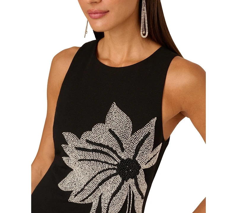 Adrianna Women's Beaded Sleeveless Short Dress