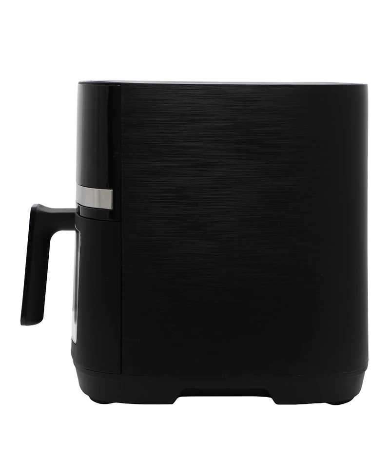 MegaChef 8 Liter Digital Electric Air Fryer with Transparent Window in Black