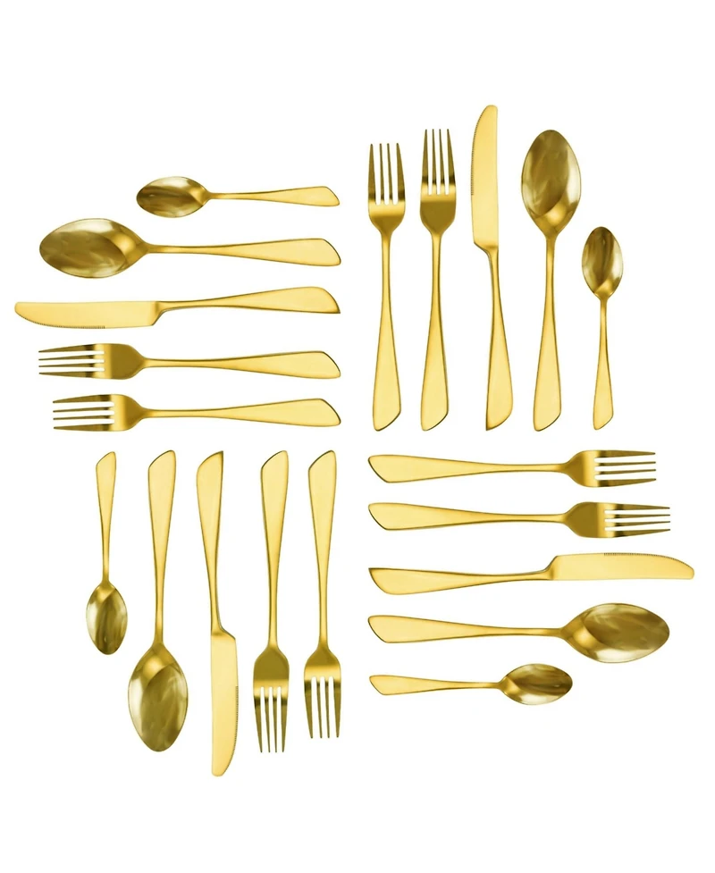 MegaChef Gibbous 20 Piece Flatware Utensil Set