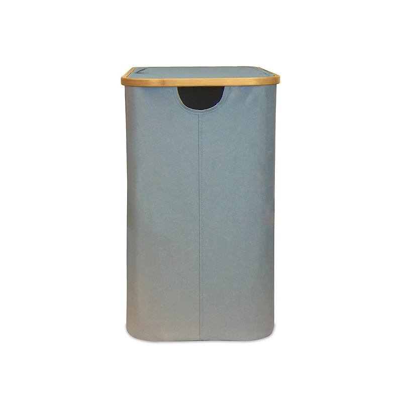 Oceanstar Double Soft Sided Laundry Hamper Sorter With Bamboo Rim Lid