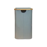 Oceanstar Double Soft Sided Laundry Hamper Sorter With Bamboo Rim Lid