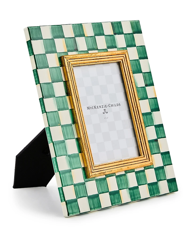 Mackenzie-Childs Emerald Check 4" x 6" Frame