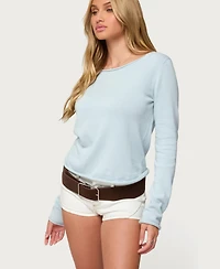Edikted Women's Sonny Relaxed Rolled Sweater