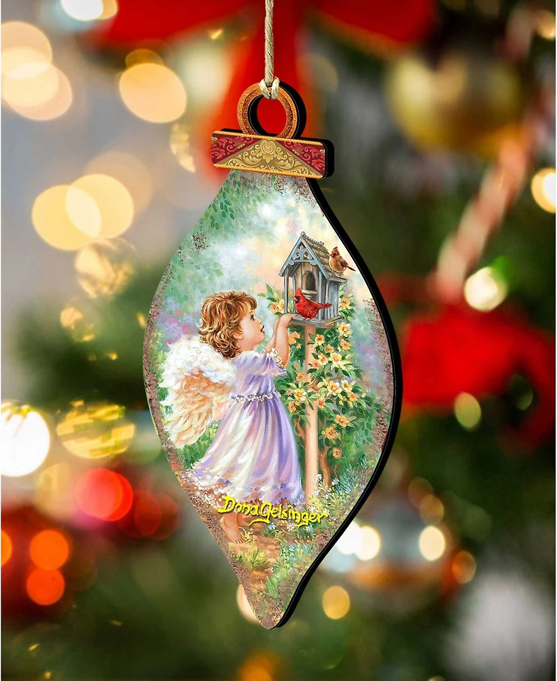 Designocracy Angels Are Near Holiday Ornament