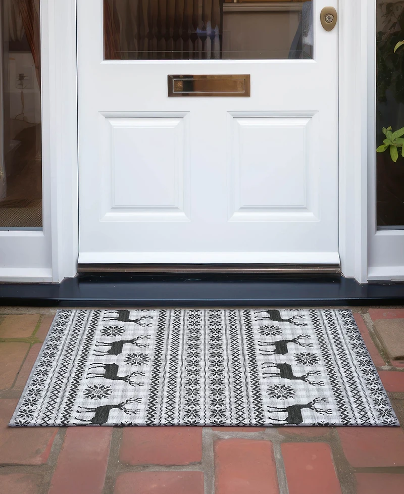 Addison Holiday Washable Indoor/Outdoor ACN1820 1'8"x2'6" Area Rug