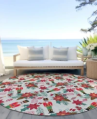 Addison Holiday Washable Indoor/Outdoor ACN1822 8'x8' Round Area Rug