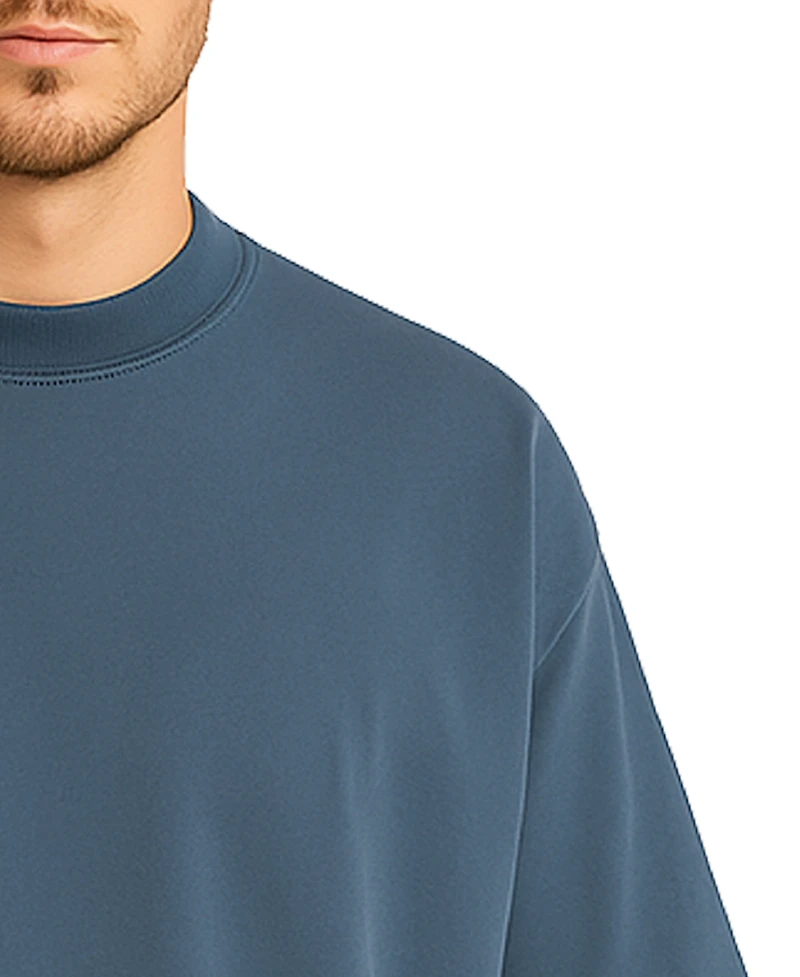Blu Rock Men's Oversized Crewneck T-Shirt