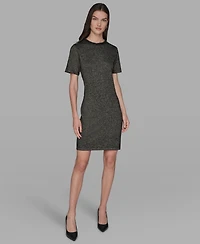 Karl Lagerfeld Paris Women's Embellished Crew Neck Sweater Dress