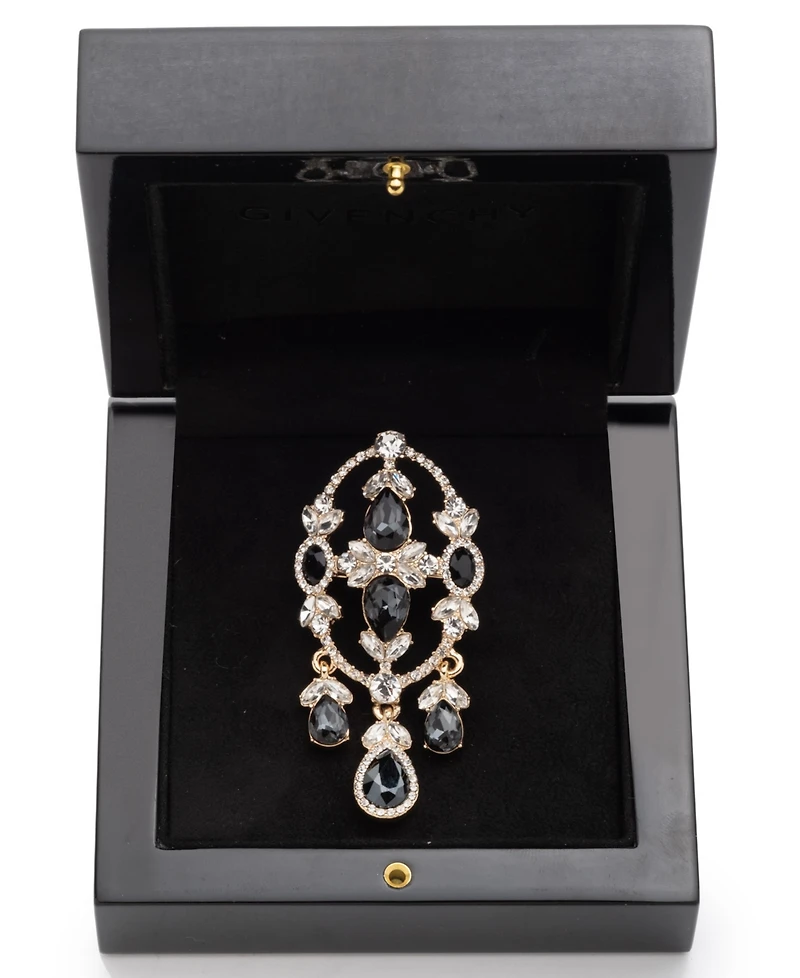 Givenchy Jet Gold-Tone Deco Boxed Pin