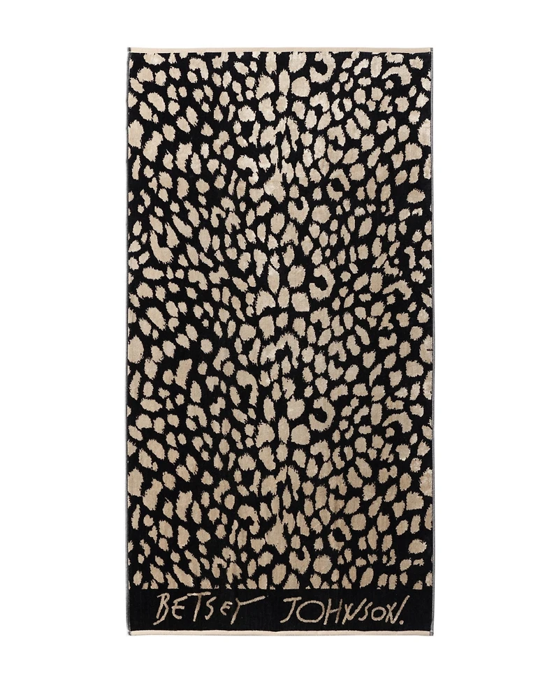 Betsey Johnson Leopard Printed Cotton Blend Beach Towel