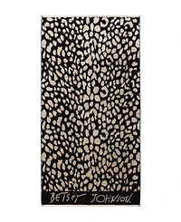 Betsey Johnson Leopard Printed Cotton Blend Beach Towel