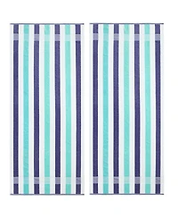 Calvin Klein Pop Color Stripe Cotton 2-Pc. Beach Towel Set, 70" x 40"