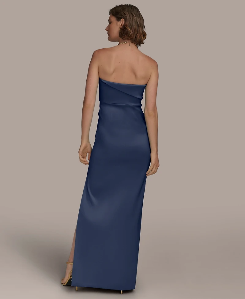 Donna Karan New York Women's Ruched Strapless Gown