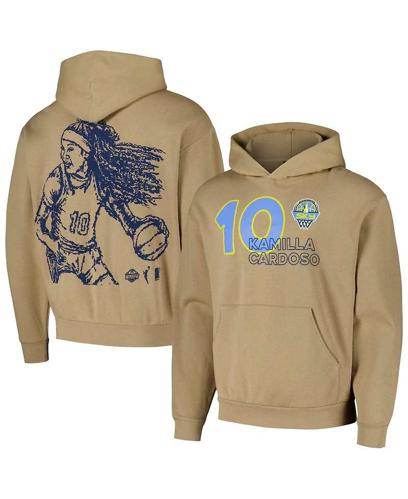 Round21 Men's and Women's Kamilla Cardoso Tan Chicago Sky Player Pullover Hoodie