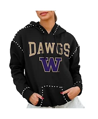 Gameday Couture Women's Black Washington Huskies Studded Pullover Hoodie