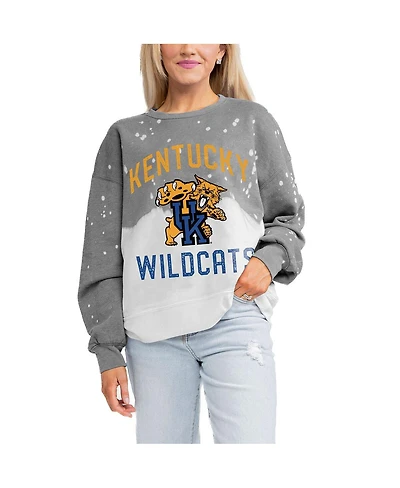 Gameday Couture Women's Gray Kentucky Wildcats Twice As Nice Faded Crewneck Sweatshirt