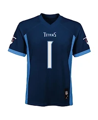 Outerstuff Big Boys and Girls Cameron Ward Navy Tennessee Titans Replica Player Jersey
