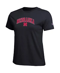 Champion Women's Black Nebraska Huskers Arched Over Logo T-Shirt