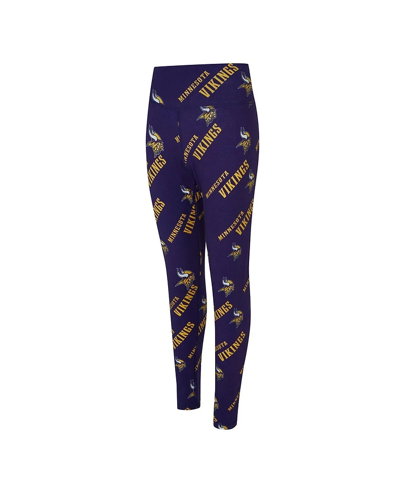 Concepts Sport Women's Purple Minnesota Vikings Mosaic Allover Print Leggings