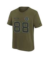 Nike Big Boys and Girls CeeDee Lamb Olive Dallas Cowboys 2025 Salute to Service Name Number T-Shirt