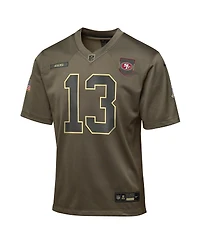 Nike Big Boys and Girls Brock Purdy Olive San Francisco 49ers 2025 Salute to Service Game Jersey