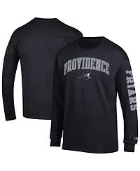 Champion Men's Black Providence Friars Arch Over Logo 2-Hit Long Sleeve T-Shirt