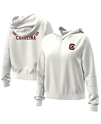 Under Armour Women's Natural South Carolina Gamecocks Gameday Rival Fleece Full-Zip Cropped Hoodie