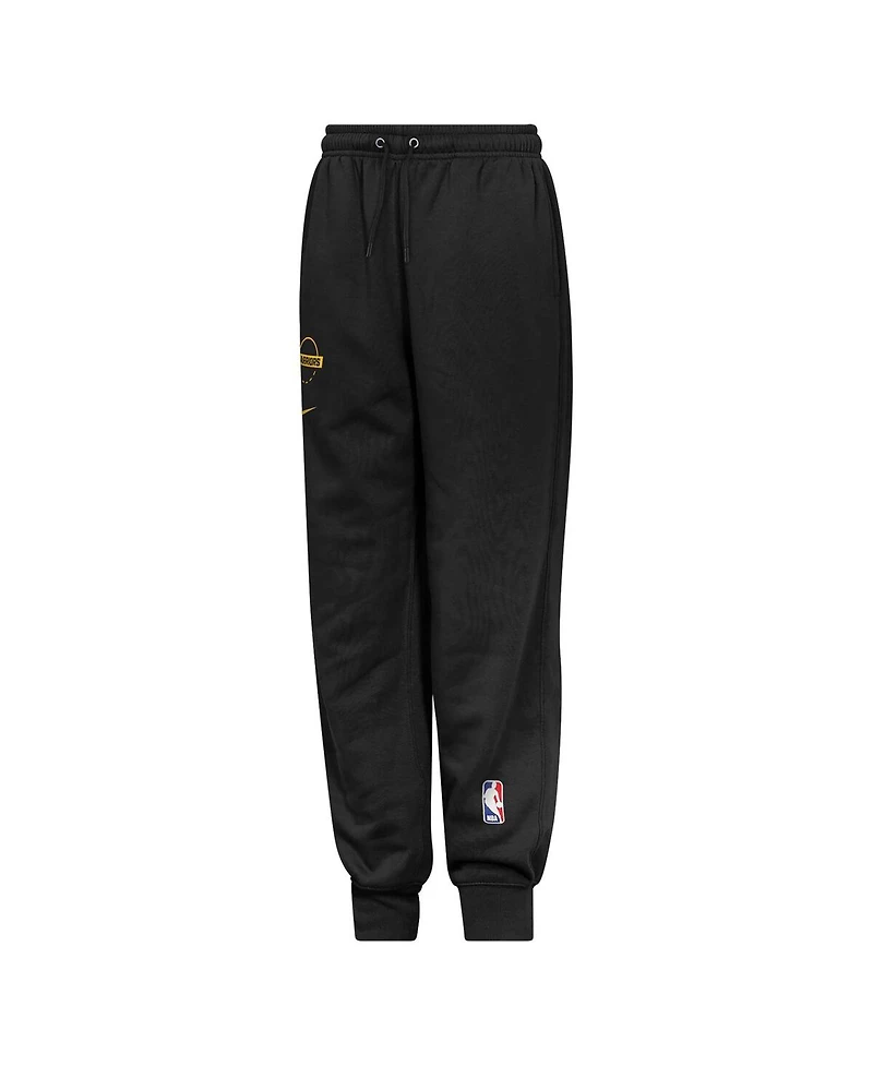 Nike Big Boys and Girls Black Golden State Warriors Club Fleece Practice Jogger Pants