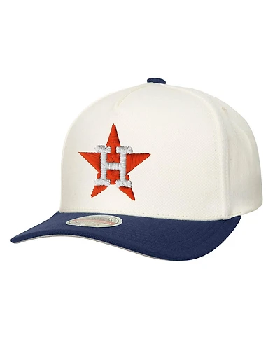 Mitchell & Ness Men's Cream Houston Astros Coop Stretch-Snapback Hat