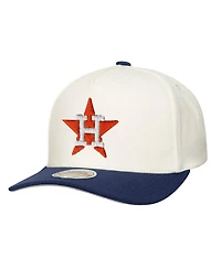 Mitchell & Ness Men's Cream Houston Astros Coop Stretch-Snapback Hat