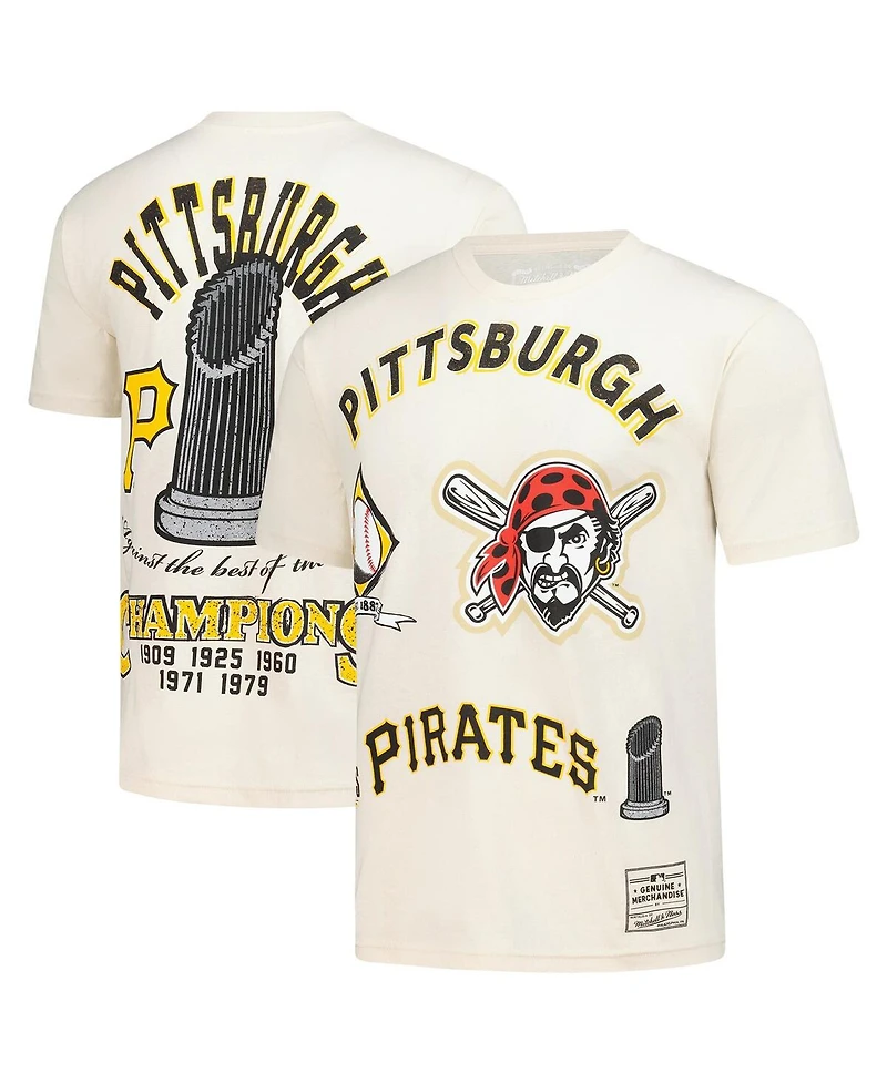 Mitchell & Ness Men's Cream Pittsburgh Pirates Legacy Defined T-Shirt