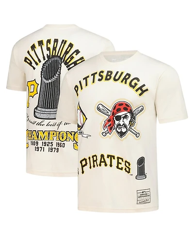 Mitchell & Ness Men's Cream Pittsburgh Pirates Legacy Defined T-Shirt