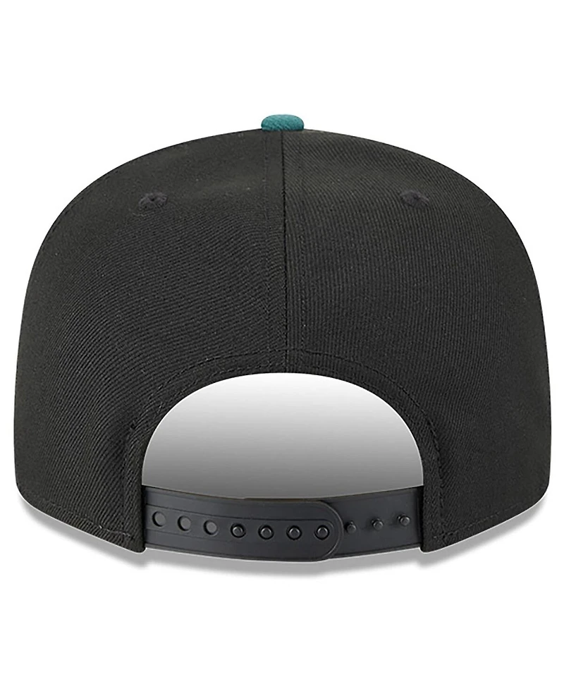 New Era Men's Black/Midnight Green Philadelphia Eagles Nickelodeon Slime 9FIFTY Snapback Hat