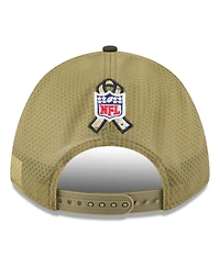 New Era Big Boys and Girls Green/Dark Green Buffalo Bills 2025 Salute to Service 9FORTY A-Frame Adjustable Hat