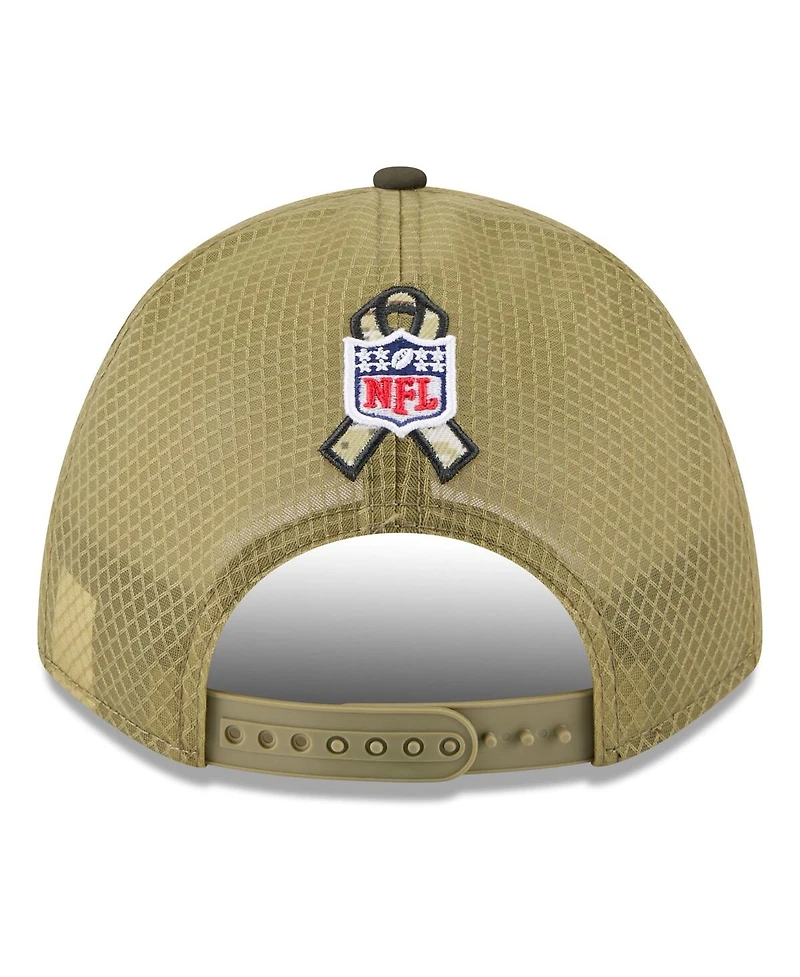 New Era Men's Green Pittsburgh Steelers 2025 Salute to Service 9FORTY A-Frame M-Crown Adjustable Hat