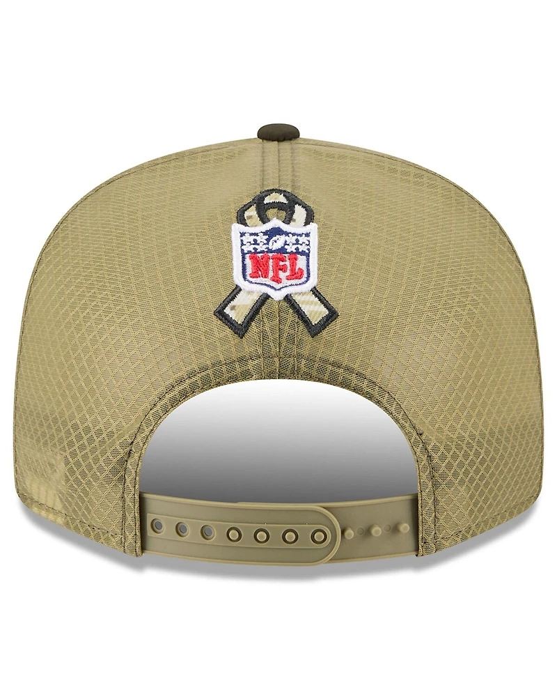New Era Men's Dark Green Cleveland Browns 2025 Salute to Service Split Panel 9FIFTY Snapback Hat