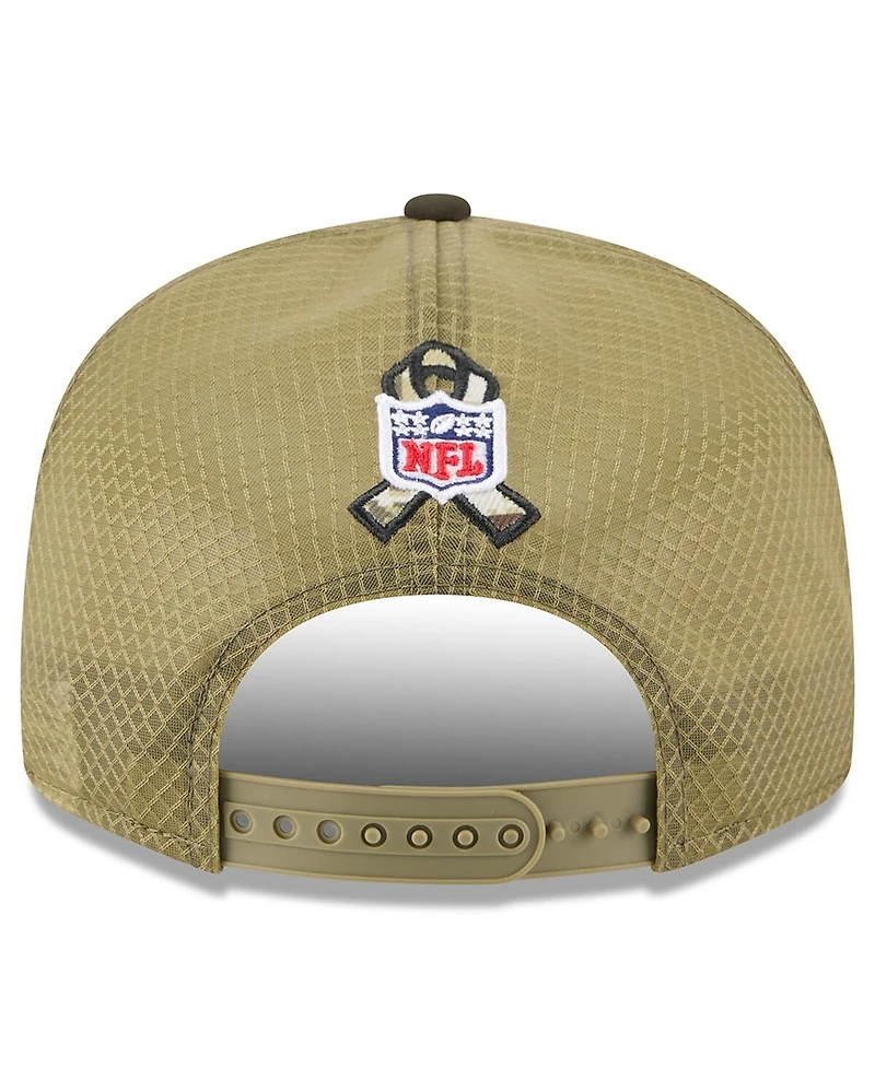New Era Men's Dark Green New York Giants 2025 Salute to Service Split Panel 9FIFTY Snapback Hat