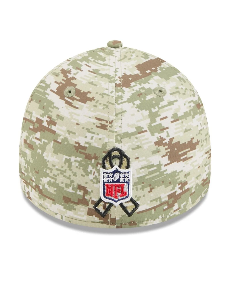 New Era Men's Camo/Dark Green Carolina Panthers 2025 Salute to Service 39THIRTY Flex Hat
