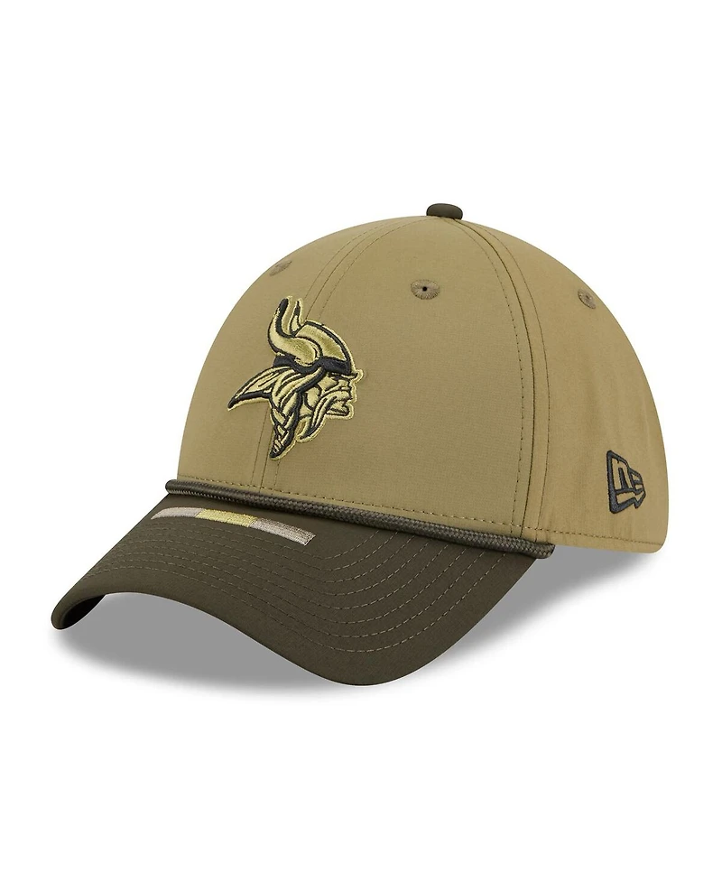 New Era Men's Green/Dark Green Minnesota Vikings 2025 Salute to Service 39THIRTY Flex Hat