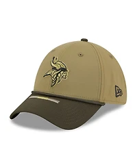 New Era Men's Green/Dark Green Minnesota Vikings 2025 Salute to Service 39THIRTY Flex Hat