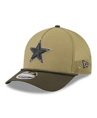 New Era Men's Green Dallas Cowboys 2025 Salute to Service 9FORTY A-Frame M-Crown Adjustable Hat