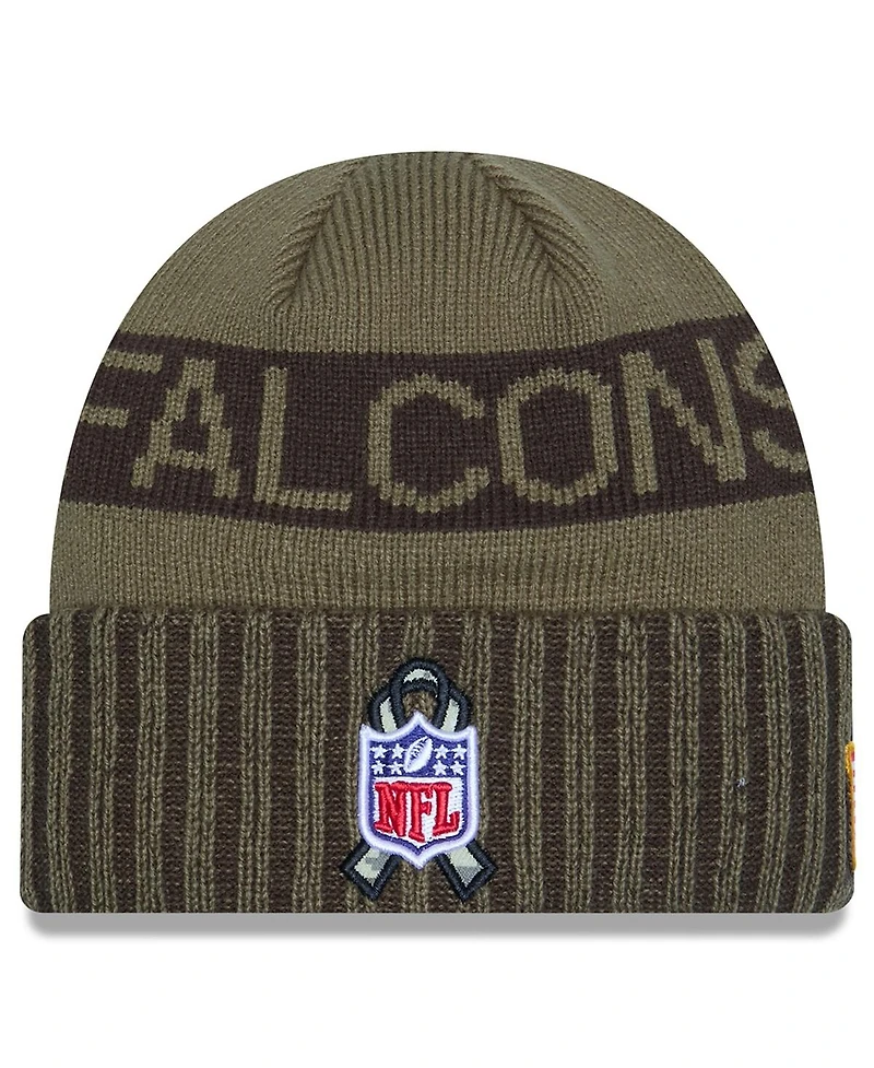 New Era Men's Dark Green Atlanta Falcons 2025 Salute to Service Cuffed Knit Hat