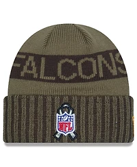 New Era Men's Dark Green Atlanta Falcons 2025 Salute to Service Cuffed Knit Hat