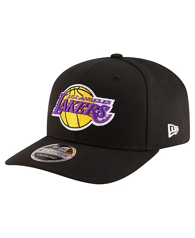 New Era Men's Black Los Angeles Lakers 9SEVENTY Stock Adjustable Hat