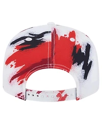 New Era Men's White Houston Rockets Paint 9FIFTY Snapback Hat