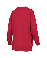 Pressbox Women's Red Georgia Bulldogs Bonanza Chenille Harper Script Sweatshirt